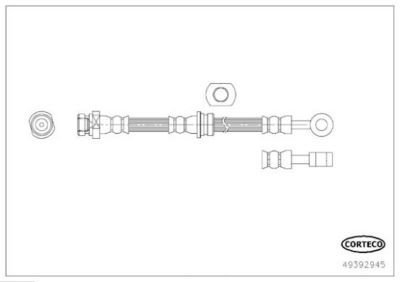 Тормозной шланг CORTECO 49392945