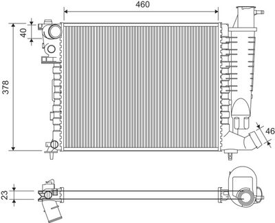 Радиатор, охлаждение двигателя VALEO 816715