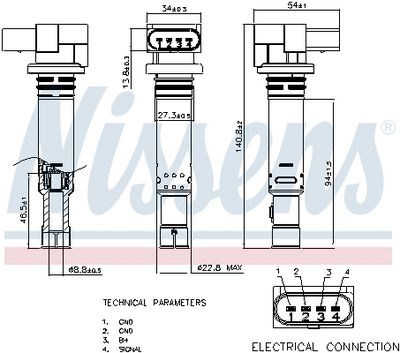 Катушка зажигания NISSENS 966748