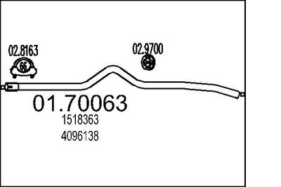 Izplūdes caurule MTS 01.70063