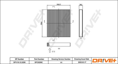 DRIVE+ FILTRY KABINY W?GLOWE Dr!ve+ DP1110.12.0258