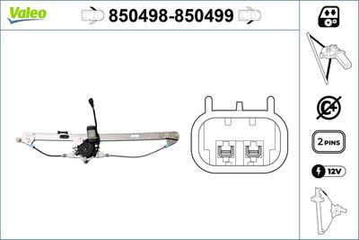 Stikla pacelšanas mehānisms VALEO 850498