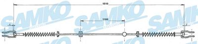 Тросик, cтояночный тормоз SAMKO C0987B