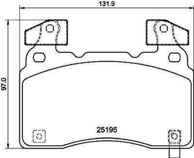 HELLA PAGID 8DB355040471 Bremžu uzliku kompl