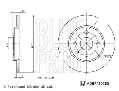 Bremžu diski BLUE PRINT ADBP430260