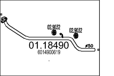 Izplūdes caurule MTS 01.18490