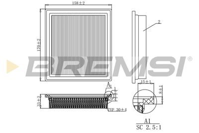 Воздушный фильтр BREMSI FA1248