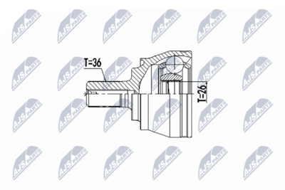Шарнирный комплект, приводной вал NTY NPZ-VV-027