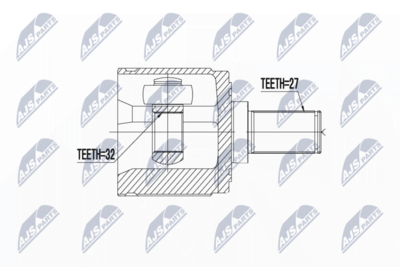 Шарнирный комплект, приводной вал NTY NPW-HD-046