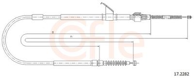 Тросик, cтояночный тормоз COFLE 17.2282