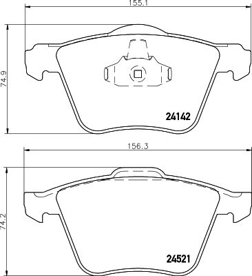 Bremžu uzliku kompl., Disku bremzes HELLA PAGID 8DB 355 013-001