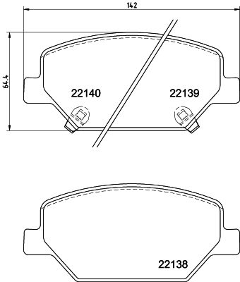 Bremžu uzliku kompl., Disku bremzes HELLA PAGID 8DB 355 039-121