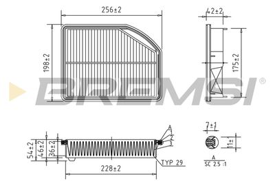 Gaisa filtrs BREMSI FA1129