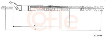 Тросик, cтояночный тормоз COFLE 92.17.1463