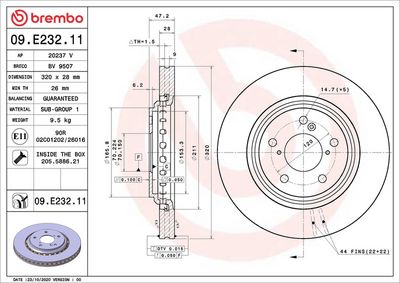 Bremžu diski BREMBO 09.E232.11