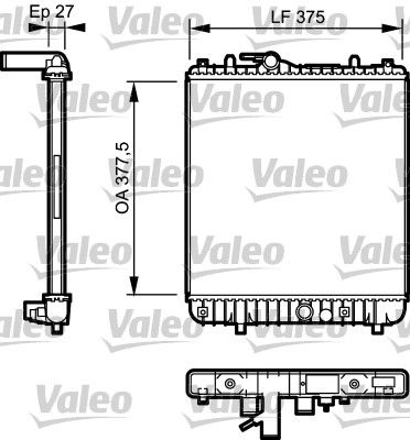 Radiators, Motora dzesēšanas sistēma VALEO 734331