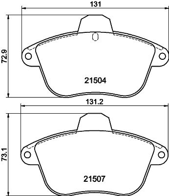 Комплект тормозных колодок, дисковый тормоз HELLA PAGID 8DB 355 019-081