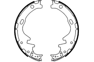 Bremžu loku komplekts KAVO PARTS KBS-7434