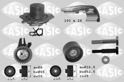 Ūdenssūknis + Zobsiksnas komplekts SASIC 3906004
