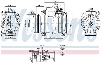 Компрессор, кондиционер NISSENS 891005
