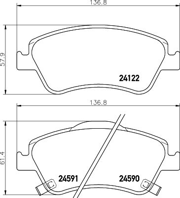 HELLA PAGID 8DB355013561 Bremžu uzliku kompl