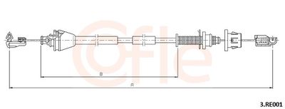 Тросик газа COFLE 92.3.RE001