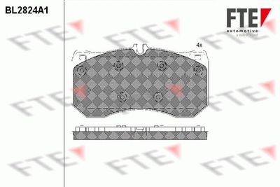 Bremžu uzliku kompl., Disku bremzes FTE 9011006