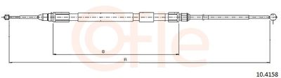 Тросик, cтояночный тормоз COFLE 10.4158