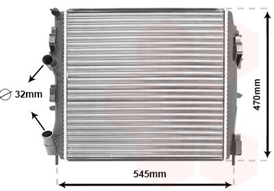 Radiators, Motora dzesēšanas sistēma VAN WEZEL 43002325