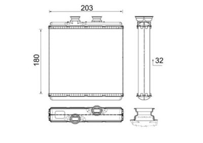 Теплообменник, отопление салона MAHLE AH 183 000P