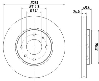 Тормозной диск HELLA PAGID 8DD 355 107-031