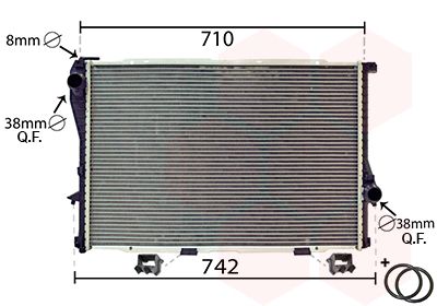 Radiators, Motora dzesēšanas sistēma VAN WEZEL 06002233
