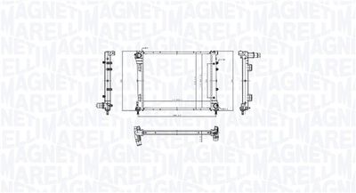Радиатор, охлаждение двигателя MAGNETI MARELLI 350213212300
