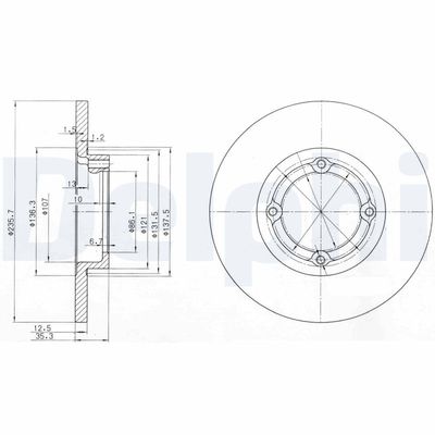 Bremžu diski DELPHI BG3551