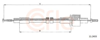Трос, управление сцеплением COFLE 92.11.2433
