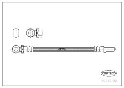 Тормозной шланг CORTECO 19032192