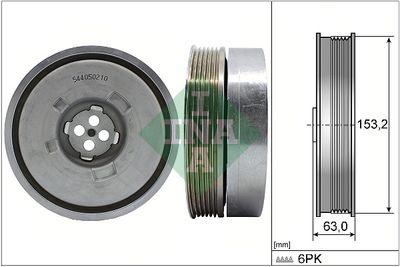 Ременный шкив, коленчатый вал Schaeffler INA 544 0502 10