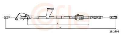 Трос, управление сцеплением COFLE 92.19.2501