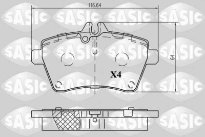 Bremžu uzliku kompl., Disku bremzes SASIC 6216020