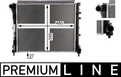 Радиатор, охлаждение двигателя MAHLE CR 1586 000P