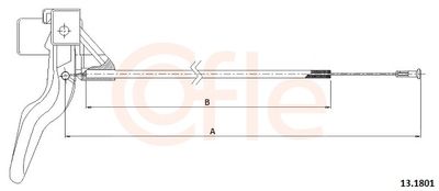 Тросик замка капота COFLE 13.1801