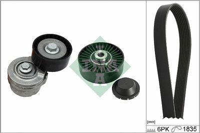 Ķīļrievu siksnu komplekts Schaeffler INA 529 0498 10