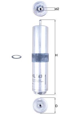 Топливный фильтр KNECHT KL 763D