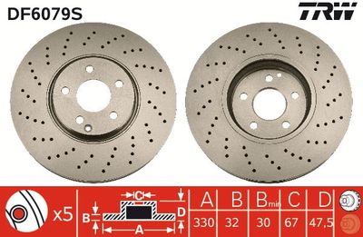 Bremžu diski TRW DF6079S