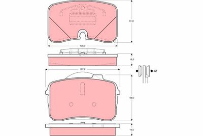 Комплект тормозных колодок, дисковый тормоз TRW GDB961
