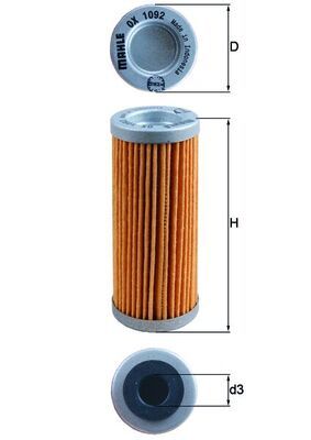 Eļļas filtrs MAHLE OX1092
