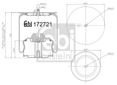 Кожух пневматической рессоры FEBI BILSTEIN 172721