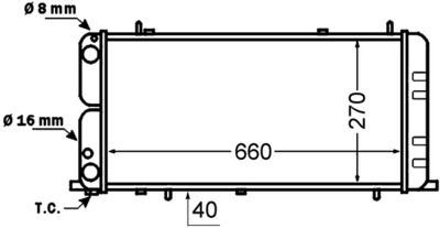 Radiators, Motora dzesēšanas sistēma MAHLE CR 140 000S