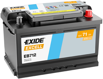 Стартерная аккумуляторная батарея EXIDE EB712