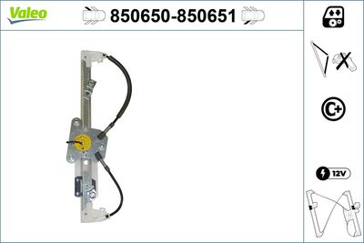 Stikla pacelšanas mehānisms VALEO 850650